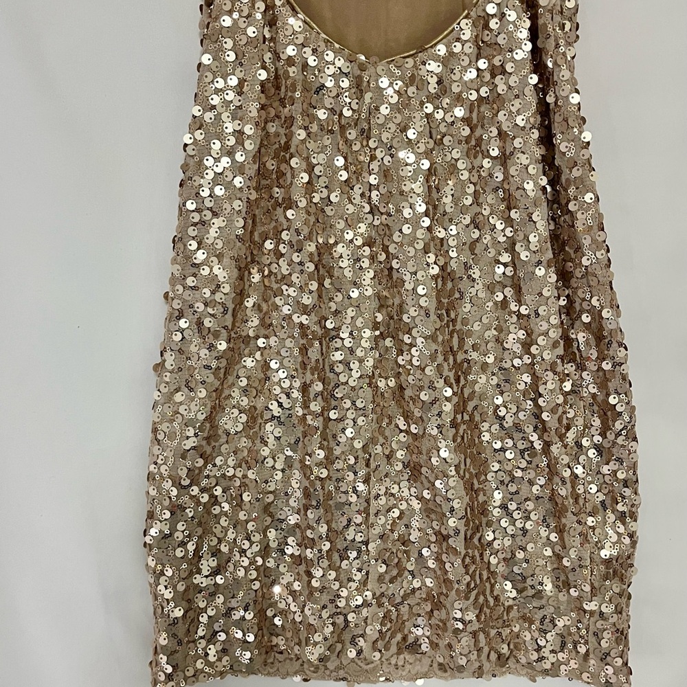 Dress the Population Shimmering Gold Sequin Mini Dress Women’s size XS - Picture 9 of 9